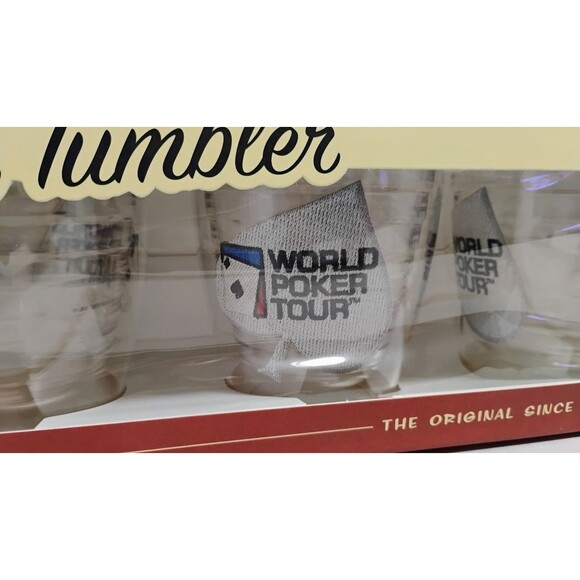 TERVIS TUMBLER 12 0Z WORLD POKER TOUR DRINKING GLASS SET NEW IN BOX - Picture 2 of 8
